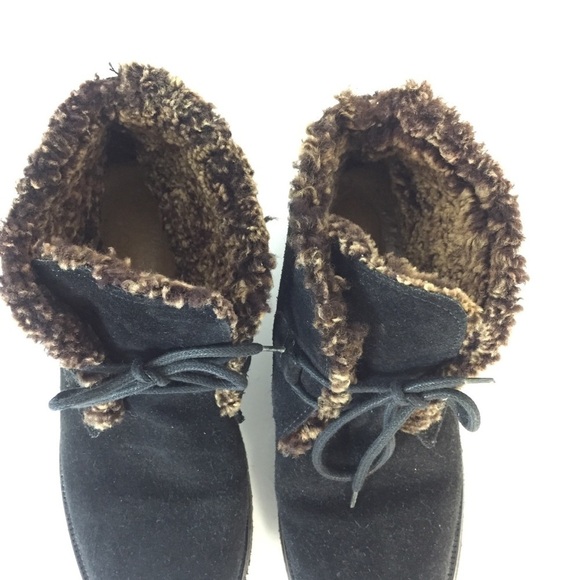 j.Crew Made in Italy Fur Lined Suede Booties Sz 10 - Picture 3 of 7